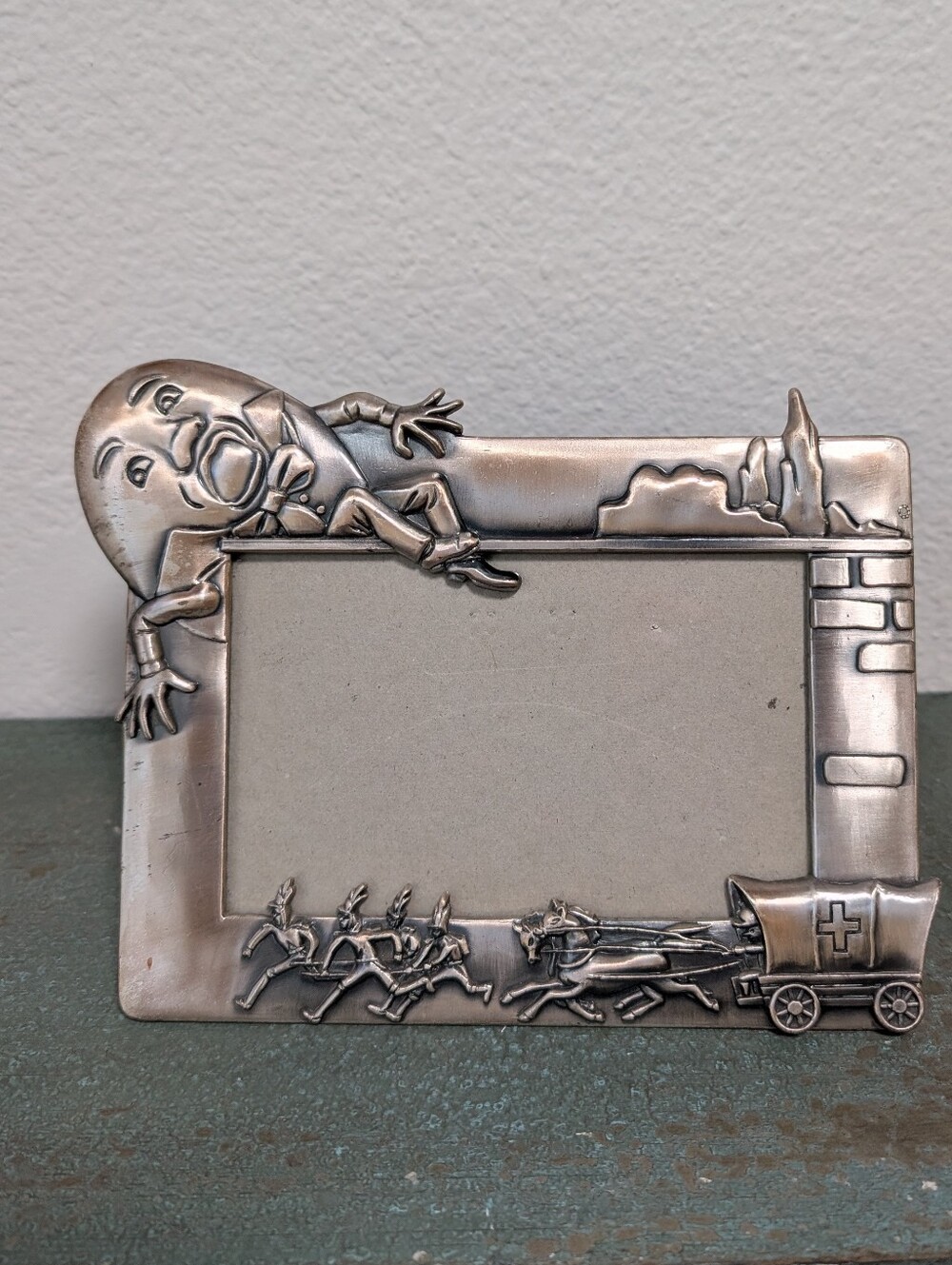 Humpty Dumpty Pewter Color Metal Picture Frame For 4x6 Kid/Baby Nursery Rhyme